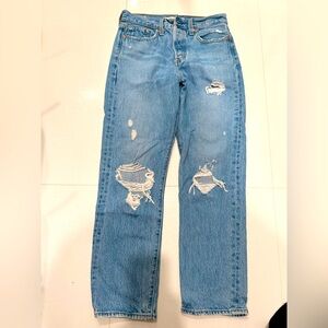 Levi’s Women’s 501 Jeans Wedgie Straight Distressed Ankle; size 26